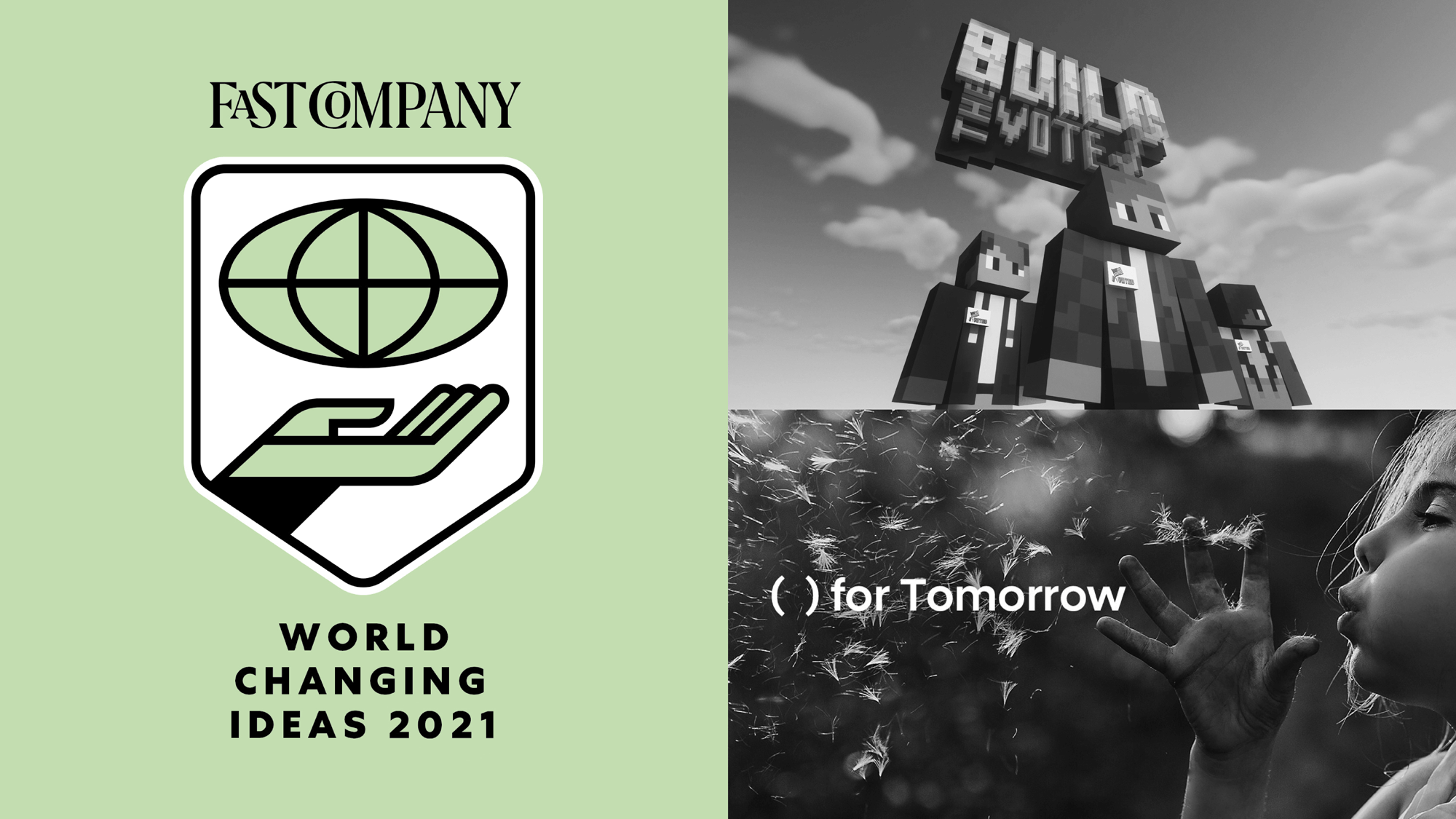 Fast Company logo with image of Build the Vote and Hyundai for Tomorrow